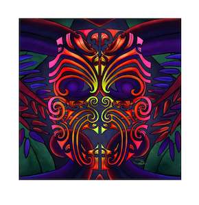 Sophie Blokker -Textured Moko - 3D Cork Backing Ceramic Tile - Wall Hanging