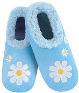 Slumbies - Women's Large Simply Daisy All Day Blue Foot Covering