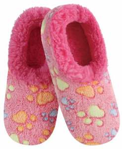 Slumbies - Women's Medium Paw Print Pink Foot Covering