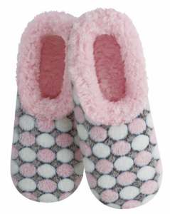 Slumbies - Women's Large Spot The Dot Pink Foot Covering