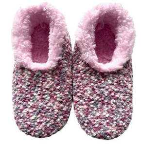 Foot Covering: Slumbies - Women's Medium Pink Popcorn Stitch Foot Covering