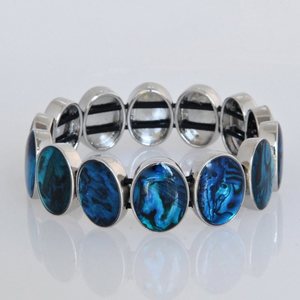 Kiwiana Jewellery: Paua - Oval Stretch Bracelet