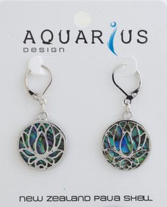 Paua - Lotus French Hook Earring