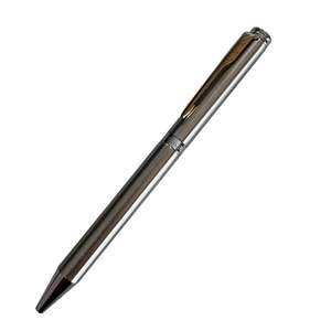 Personalised Pens: Personalised Parker Folio Stainless Steel Ball Pen With Gold Plated Trim