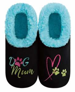 Foot Covering: Slumbies - Women's Medium Dog Mum Black Foot Covering