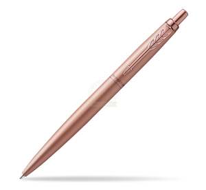 Personalised Parker Jotter XL Pink Gold - Gold Trim Ballpoint Pen