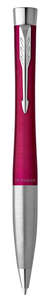 Personalised Pens: Personalised Parker Urban Vibrant Magenta Chrome Trim Twist Ballpoint Pen