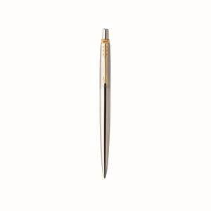 Personalised Parker Jotter Stainless Steel Gold Trim Ballpoint Pen - Gift Box