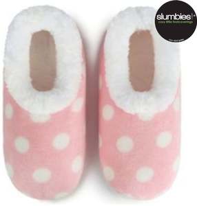 Foot Covering: Slumbies - Women's Large Polka Dot Pink Foot Covering