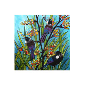 Jo May Textured 3Tuis - 3D Cork Backing Ceramic Tile - Wall Hanging