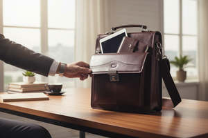 Men’s Genuine Leather Small Crossbody Office Bag - Atul Cog