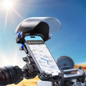 Automotive: Joyroom ZS526 Motorcycle/Bike Phone Mount with Sun Shade and Tinted Screen Cover