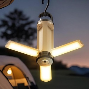 Portable Rechargeable LED Camping Lantern | 3-Panel Adjustable Workshop Worklight