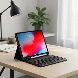Apple iPad 10.2/iPad Air 3/iPad Pro 10.5 Bluetooth Detachable Keyboard with Folding Cover