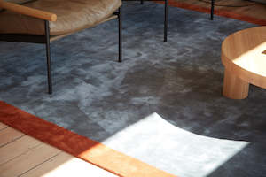 Bamboo Blend: Bamboo Silk and Wool Stripe Pewter / Marigold