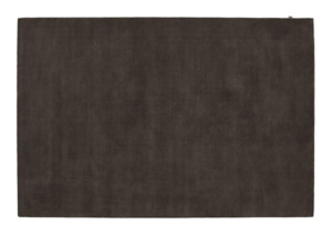 Cut Pile Wool Rug Charcoal