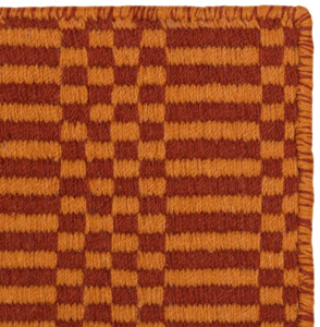 Annual Rug Sale: Unplugged Checkers Wool Entrance Mat Terracotta (Display Stock)