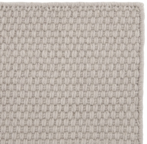 Basket Weave Wool Rug Chalk