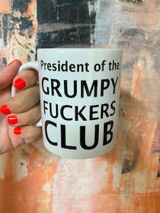 Mum Dad Mugs: Grumpy club mug