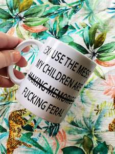 Mum Dad Mugs: Excuse the mess mug