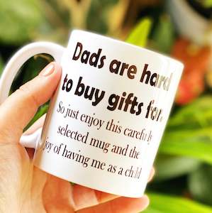 Mum Dad Mugs: Gifts are hard mug