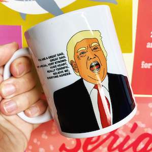 Great dad Donald mug (white handle)