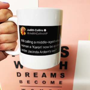 Nz Politics And Media: Judith Karen tweet mug