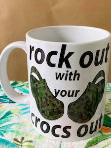 Rock  out with camo crocs