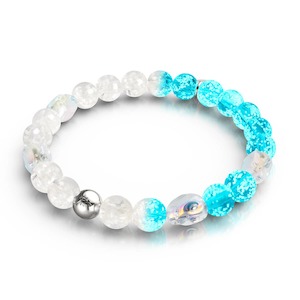 Jewelry: Ghostly Aura | .925 Sterling Silver | Firefly Glass Skull Bracelet