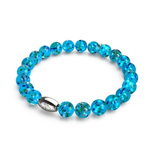 Jewelry: Blue Juniper | .925 Sterling Silver | Firefly Glass Bracelet