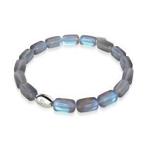 Discounted By Tag Discounted: Grey | .925 Sterling Silver | Mermaid Glass Pebble Bracelet