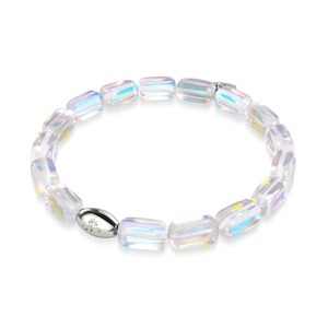Discounted By Tag Discounted: Rainbow Supernova | .925 Sterling Silver | Galaxy Glass Pebble Bracelet