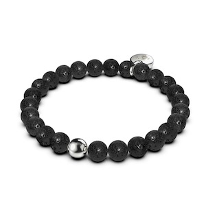 Nogu Birthday Deals: Vulcan | Black Lava Rock Diffuser | Silver | Expression Bracelet