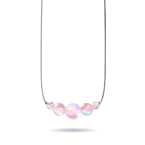 Pink | .925 Sterling Silver | Mermaid Glass Infinity Clasp Necklace