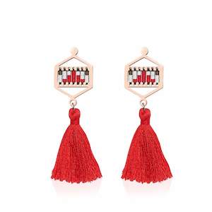 Desert Collection: Palo Alto | 18k Rose Gold | Boho Fringe Earrings