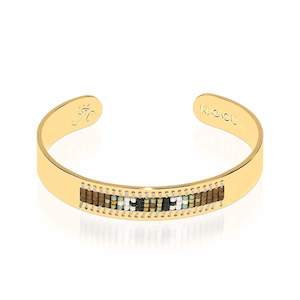 Rolling Hills | 18k Gold | Boho Bangle