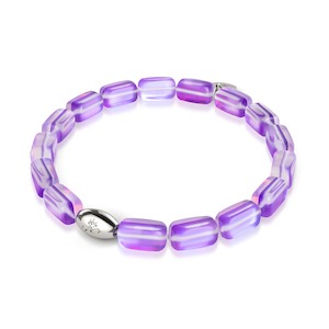 Violet | .925 Sterling Silver | Mermaid Glass Pebble Bracelet