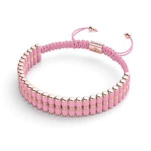 Summer Time Macrame: Pink | 18k Rose Gold | Amici Bracelet