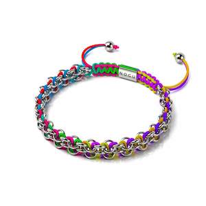 Summer Time Macrame: Macaw Links | Mini Kismet Bracelet | Spectrum x Silver