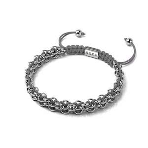 Summer Time Macrame: Koala Links | Mini Kismet Bracelet | Grey x Silver