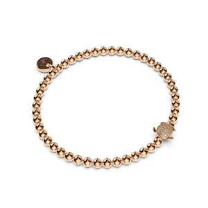 Cafa X Ravel: Tortuga | .925 Sterling Silver Rose Gold Vermeil | CZ Diamond Sea Turtle Bracelet
