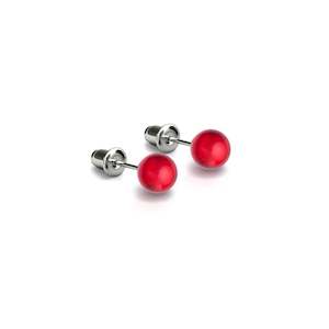 July 4th Doorcrashers: Blood Moon | .925 Sterling Silver | Galaxy Glass Mini Stud Earrings