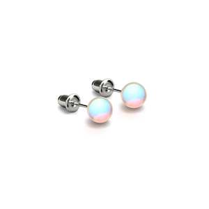 July 4th Doorcrashers: Champagne Supernova | .925 Sterling Silver | Galaxy Glass Mini Stud Earrings