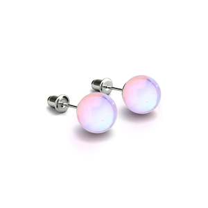 Ultraviolet | .925 Sterling Silver | Galaxy Glass Stud Earrings
