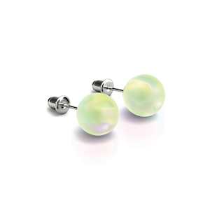 July 4th Doorcrashers: Canary | .925 Sterling Silver | Mermaid Glass Stud Earrings