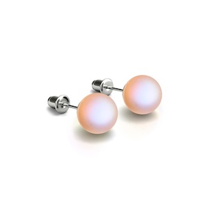 July 4th Doorcrashers: Peach | .925 Sterling Silver | Mermaid Glass Stud Earrings