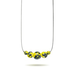 925 Sterling Silver Crystal Charm Necklaces: Blue Limoncello | .925 Sterling Silver | Firefly Glass Infinity Clasp Necklace