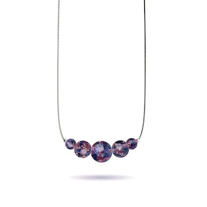 Purple Elixir | .925 Sterling Silver | Firefly Glass Infinity Clasp Necklace