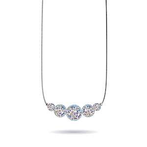 925 Sterling Silver Crystal Charm Necklaces: Confetti Crystal | .925 Sterling Silver | Kikiballa Infinity Clasp Necklace