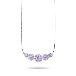 Lilac | .925 Sterling Silver | Firefly Glass Infinity Clasp Necklace